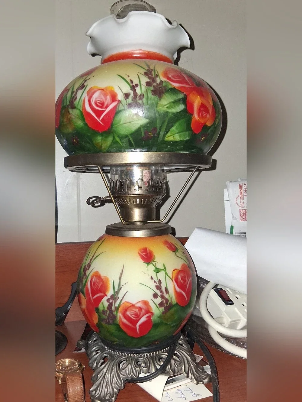 Vintage Almoat Antique Hurricane Lamp